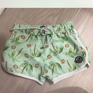 Tropical Palm Kids Swim Trunks